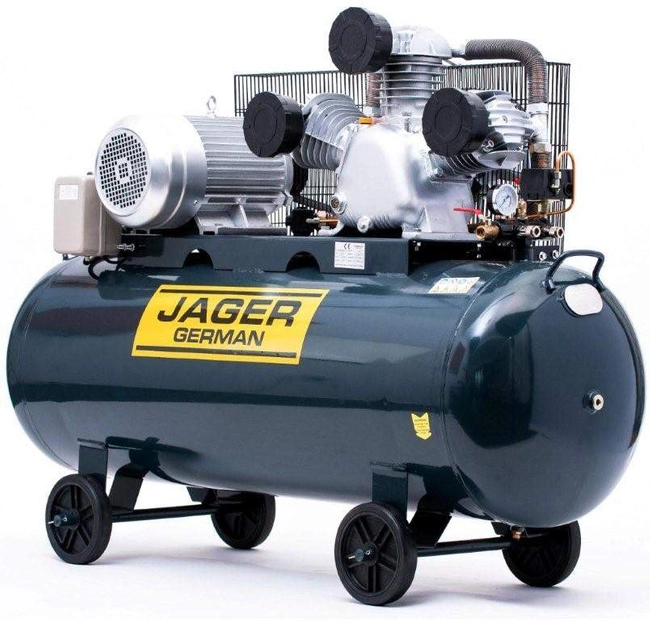 JAGER GERMAN 300L VZDUCHOVÝ KOMPRESOR 5,5kW 1250L/Min 400V pístový vzduchový kompresor Olejový pístový kompresor Výkonné věci