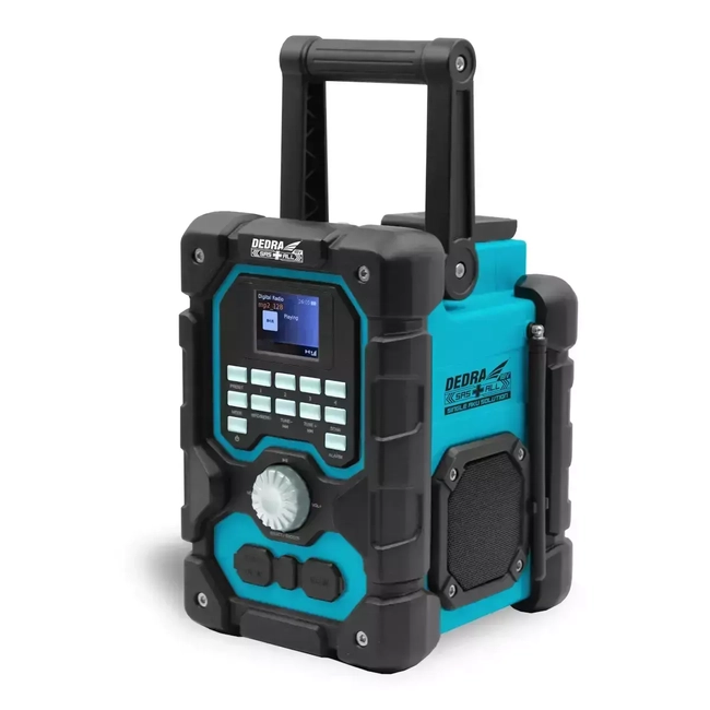 CORDLESS RADIO, DEDRA SAS+ALL DED7006BT 18V CONSTRUCTION RADIO, DAB+/FM, BLUETOOTH, USB