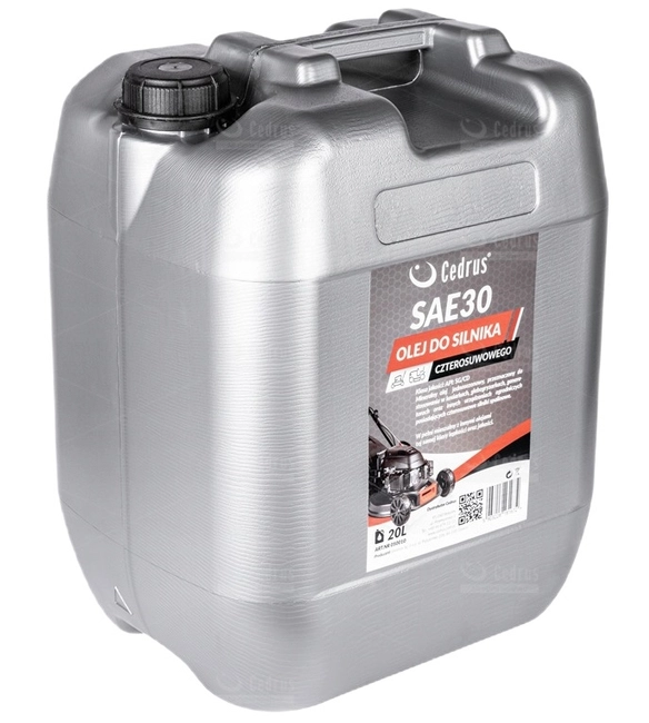 CEDRUS ENGINE OIL SAE30 20 L BASKET FOR MOTORIZED MOWERS TRAKTORKS AGREGATES SOILWASHERS NAC,OLEO-MAC,STIHL,B&S Briggs & Stratton,HONDA,SUBARU etc. for four-stroke engines - EWIMAX - OFFICIAL DISTRIBUTOR - AUTHORIZED DEALER CEDRUS