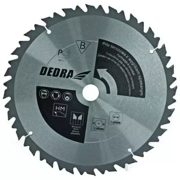 DEDRA CARBIDE WOOD CIRCULAR SAW HL45036 36 TEETH, ¶.450X30MM, FEED STOP, FORK