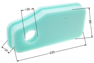 Vzduchová filtrační houba B&S 10-11 HP vertikální hřídel 8R03-25