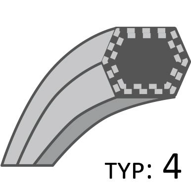 Řemen pohonu nože Ariens AA120 deck 107cm XRD ORIGINÁLNÍ DÍL /12.7x3110/ 22870000