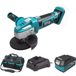 18V CORDLESS TOOL SET, DEDRA SAS+ALL DED7011 ANGLE GRINDER 125MM, 4.0AH BATTERY, CHARGER, 16" BAG