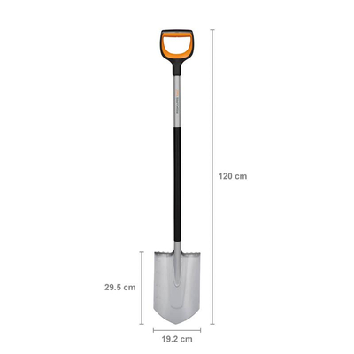 Łopata szpadel ostry FISKARS Xact 1003683 1066729 – stal borowa, SoftGrip, 120 cm