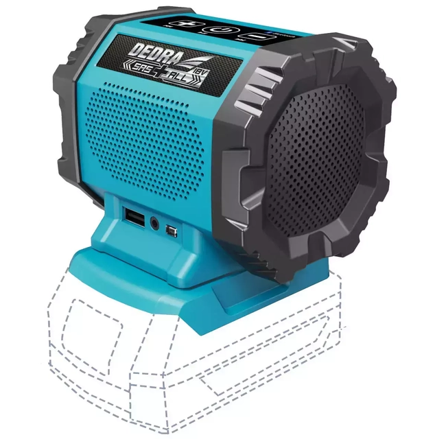 RECHARGEABLE SPEAKER 18V BLUETOOTH, USB PORT, DEDRA SAS+ALL DED7004