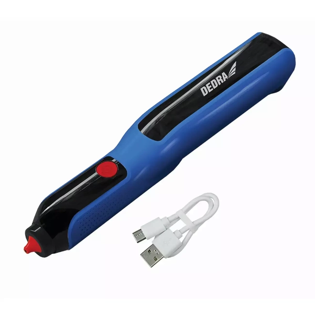 HOT GLUE GUN CORDLESS DEDRA DED7547 7-8MM, 4V 2.0AH, CHARGING VIA USB