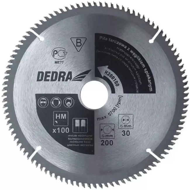 DEDRA H500120 CARBIDE WOOD CIRCULAR SAW BLADE 120 TEETH, ¶.500X30MM, WIDIA