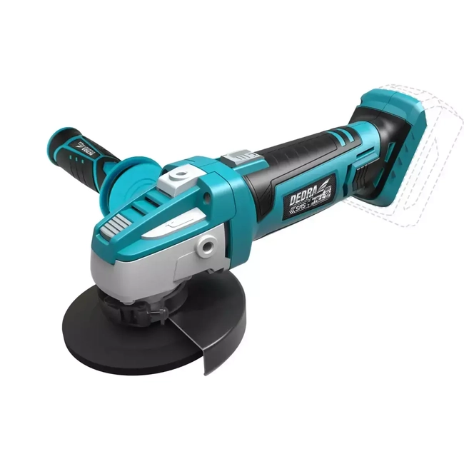 18V CORDLESS ANGLE GRINDER, DEDRA SAS+ALL DED7050 125MM, 9500 RPM