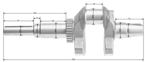 Wał korbowy Loncin LC2P77F CZĘŚĆ ORYGINALNA