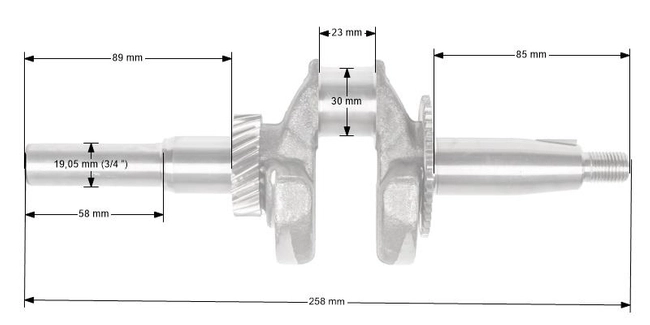 Loncin LC170FDS klikový hřídel ORIGINÁLNÍ DÍL 130290178-0001