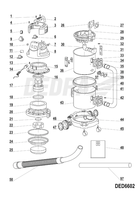 BOTTOM TANK DEDRA DED6602 - XDED6602.43