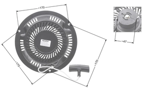 Rozrusznik NAC T475 T575 T675 metalowa obudowa kosiarki marketowe NZ244