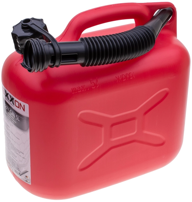 REXXON 5L CANISTER WITH FUNNEL BUBBLE TANK FUEL CONTAINER GASOLINE LIQUIDS CARNISTER WITH APPROVAL