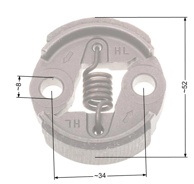 NAC 49mm clutch small metal market mowers NZ31