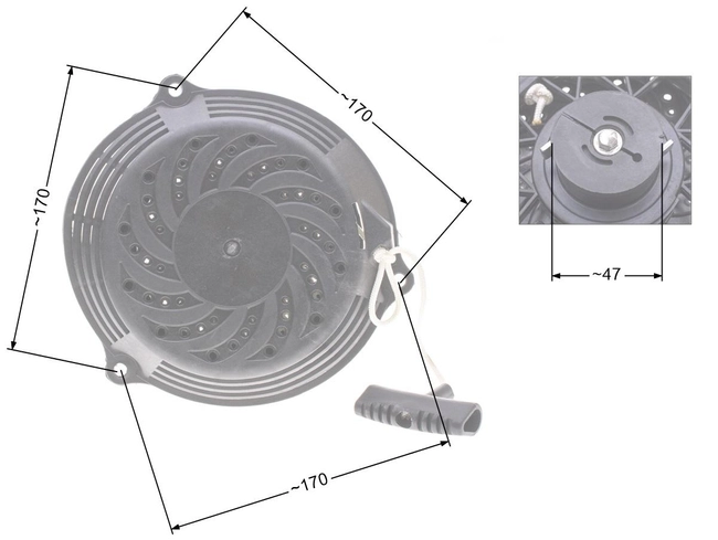 NAC starter T375 plastic housing market mowers NZ245