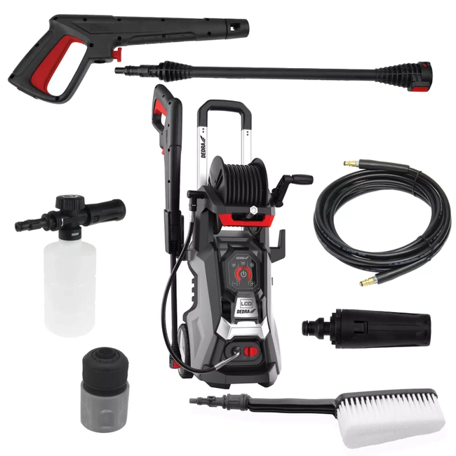 HIGH PRESSURE WASHER WITH LCD, GARDEN WASHER DEDRA DED8826 150BAR 2000W