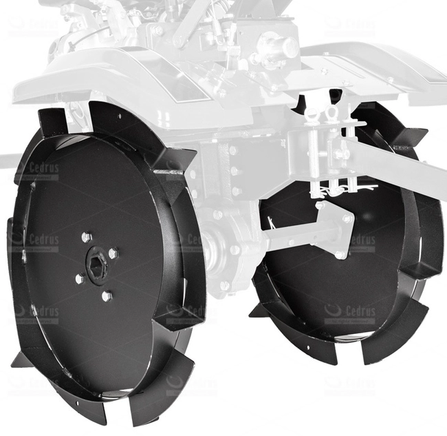 CEDRUS CEDRGL42 KOŁA ŁOPATKOWE METALOWE ŻELAZNE GL42 Z OŚKAMI DO GLEBOGRYZARKI CEDRUS GL06 - EWIMAX - OFICJALNY DYSTRYBUTOR - AUTORYZOWANY DEALER CEDRUS