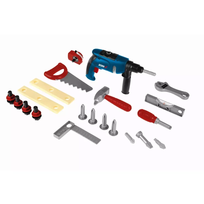 TOY DRILL SET WITH ACCESSORIES IN DEDRA M CASE315.004