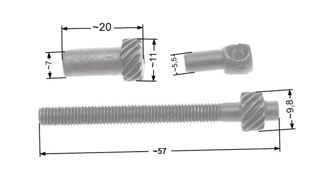 Napinacz łańcucha NAC boczny duży CS4500 SPS01-45 CS5200 SPS01-52 pilarki marketowe NZ272