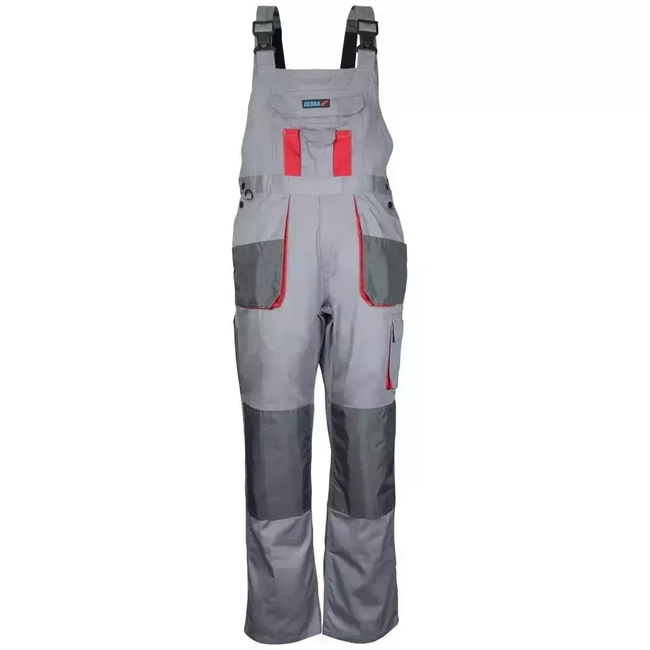 PROTECTIVE DUNGAREES PANTS DEDRA BH3SO-XXL XXL/58, GREY, COMFORT LINE 190G/M2