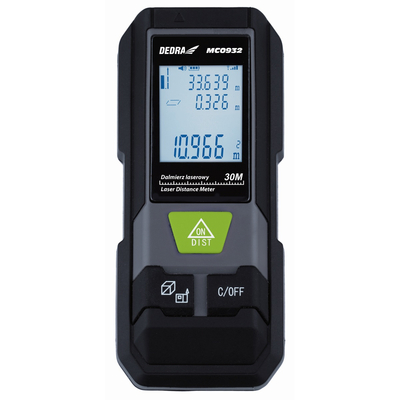 DEDRA MC0932 Dalmierz laserowy 30 m mini miara laserowa urządzenie pomiarowe IP54