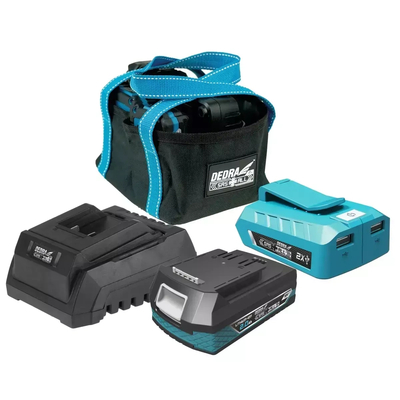 DEDRA DED7002B DED7038 DED7032 DED7003 zestaw SAS+ALL 18V akumulator ładowarka powerbank torba