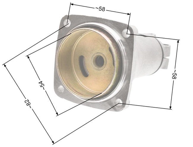 NAC clutch basket 9F / 26mm / 55mm with housing kpl. market mowers NZ42/01