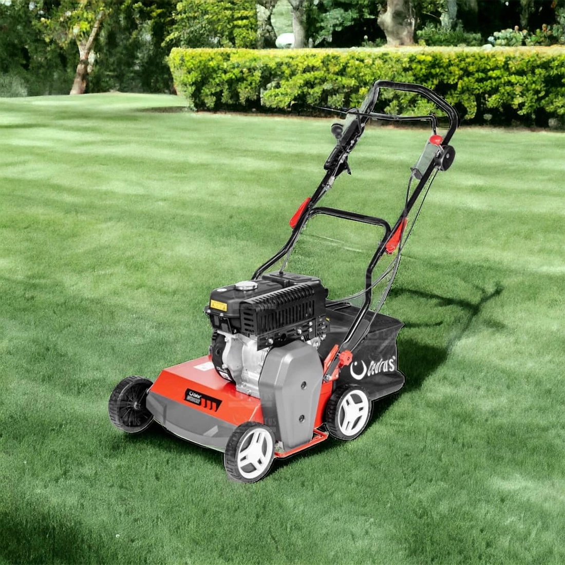 Petrol lawn scarifier on sale and aerator