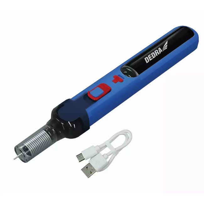 RESISTANCE SOLDERING IRON, CORDLESS DEDRA DED7545 4V 2.0AH, CHARGING VIA USB