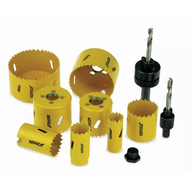 DEDRA 08WZ03 10PCS BIMETAL HOLE SAW SET