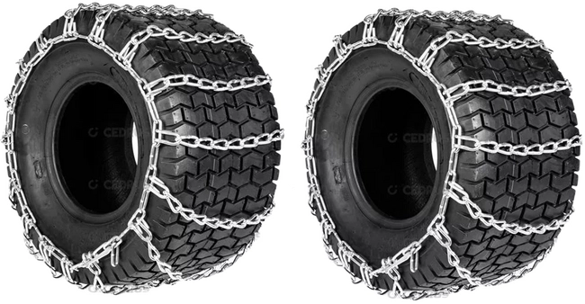 Snow chains on 16" wheels for a 16x6.5x8 tractor mower snow chain CEDRUS ACC0093 SET OF 2 Pcs. - OFFICIAL DISTRIBUTOR - AUTHORIZED CEDRUS DEALER