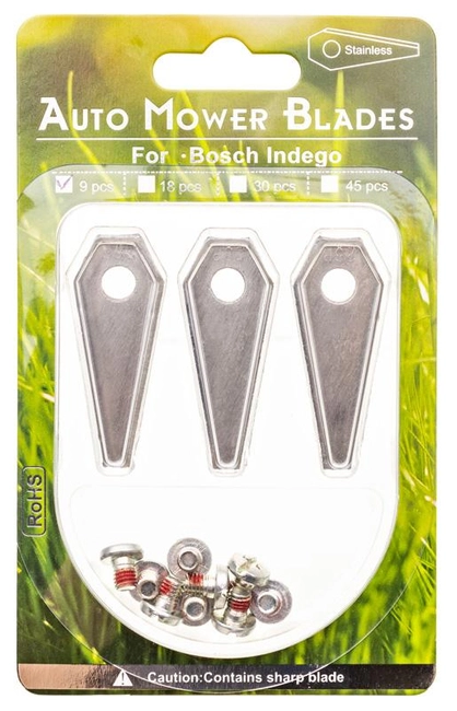 Bosch indego robotic lawnmower blade 9 pcs. A00016