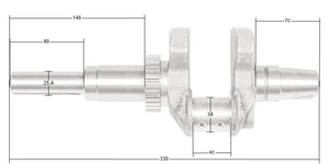 Klikový hřídel Loncin LC2P73F LC2P76F ORIGINÁLNÍ DÍL 130290666-0001