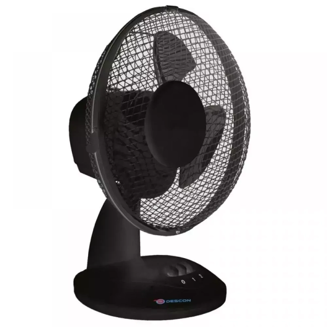 STOLNÍ VENTILÁTOR DESCON DA-0900B 30W, 9", ČERNÝ