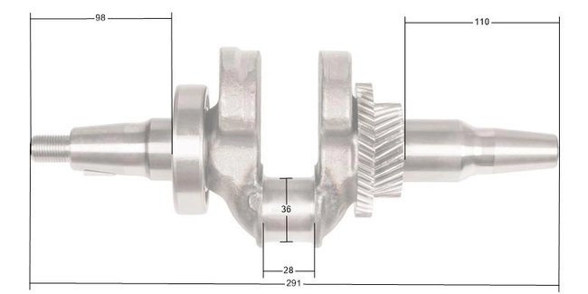 Loncin LC8000(D)-AS LC190F crankshaft ORIGINAL PART 130290104-0001