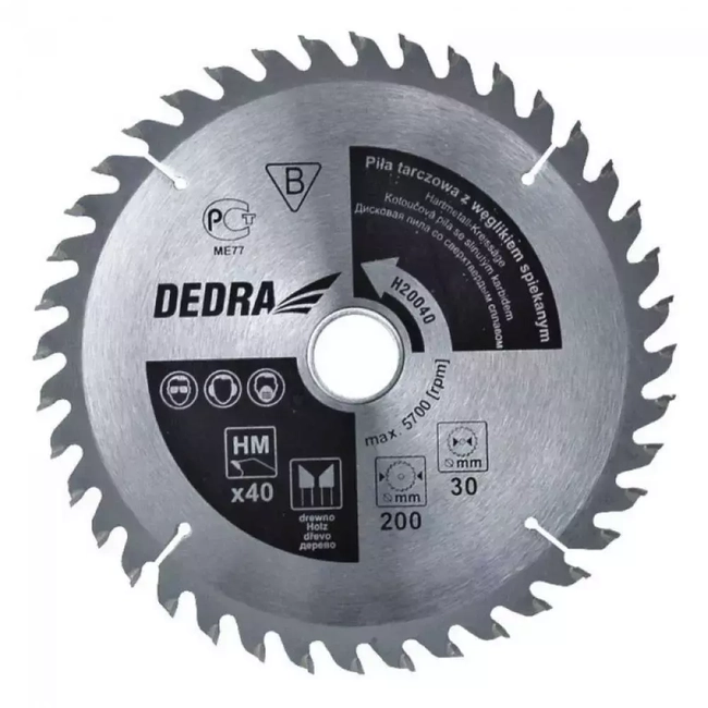 DEDRA H30040 PILOVÝ KOTOUČ S TVRDOKOVOVÝMI HROTY 40 ZUBŮ, PRŮM.300X30MM, ŠÍŘKA