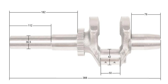 Loncin LC2V90 (T230) typ C klikový hřídel ORIGINÁLNÍ DÍL