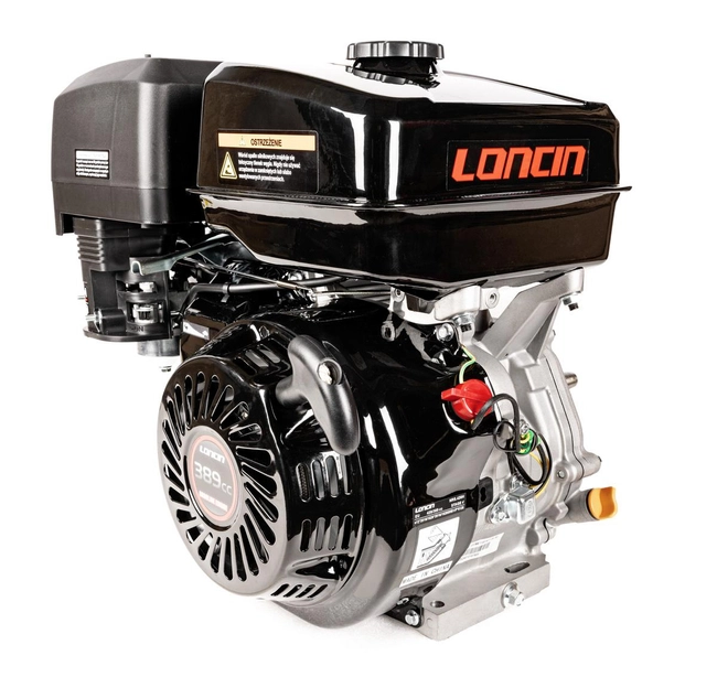 Motor Loncin G390F-L s horizontální hřídelí 22,2 mm / kužel 105 mm