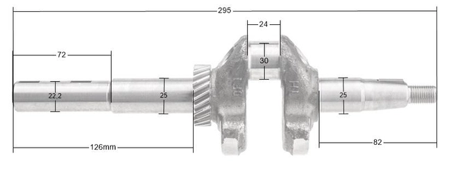 Klikový hřídel Loncin LC1P70FCD-F LC1P70FC-F-E5 LC1P68FA 130290324-0001