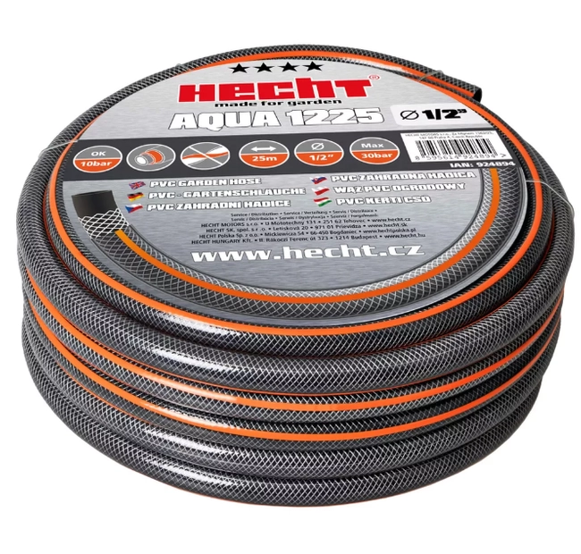 HECHT AQUA 1225 ZAHRADNÍ HADICE 25M 1/2" PRAKTICKÁ - OFICIÁLNÍ DISTRIBUTOR - AUTORIZOVANÝ PRODEJCE HECHT