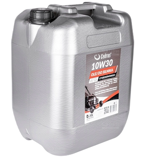 CEDRUS ENGINE OIL 10W-30 20L BAG FOR MOTORIZER MOWERS TRAKTORKS AGREGATES SOILWASHERS NAC,OLEO-MAC,STIHL,B&S Briggs & Stratton,HONDA,SUBARU etc. for four-stroke engines - EWIMAX - OFFICIAL DISTRIBUTOR - AUTHORIZED DEALER CEDRUS