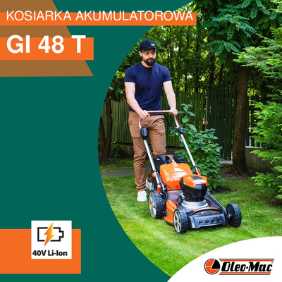 OLEO-MAC GI 48 T KOSIARKA AKUMULATOROWA DO TRAWY Z NAPĘDEM LI-ION Zestaw 54119001S3-5 - OFICJALNY DYSTRYBUTOR - AUTORYZOWANY DEALER OLEO-MAC