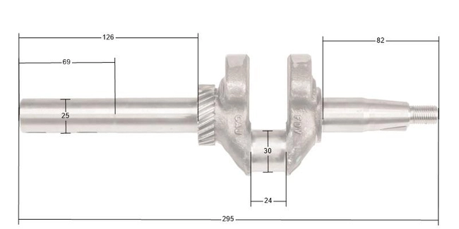 Wał korbowy Loncin LC1P70FCD-P LC1P70FC-P CZĘŚĆ ORYGINALNA 130290316-0001