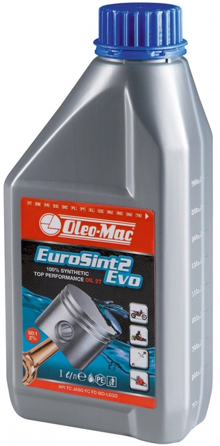 2-taktní MIX 2T OLEO-MAC EUROSINT 2 EVO 1L 1000ML 2-taktní motorová směs STIHL MOTOROVÝ OLEJ pro 2-taktní motory pro kosy, řetězové pily, foukače, vyžínače, nůžky, prořezávače, postřikovače atd.pro dvoutaktní motory 