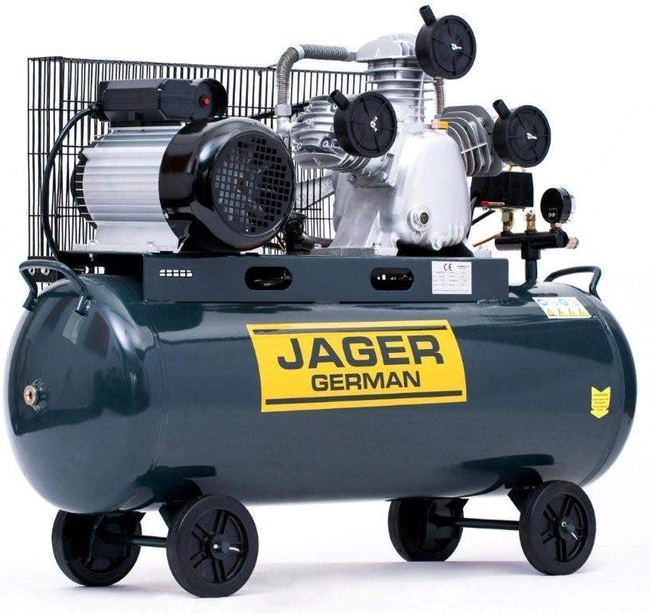 JAGER GERMAN 100L 8BAR 499L/Min 400V OIL COMPRESSOR Piston Air Compressor Powerful Thing