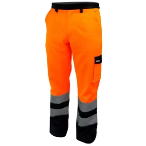 DEDRA BH81SP2-LD REFLECTIVE SAFETY PANTS SIZE LD, ORANGE