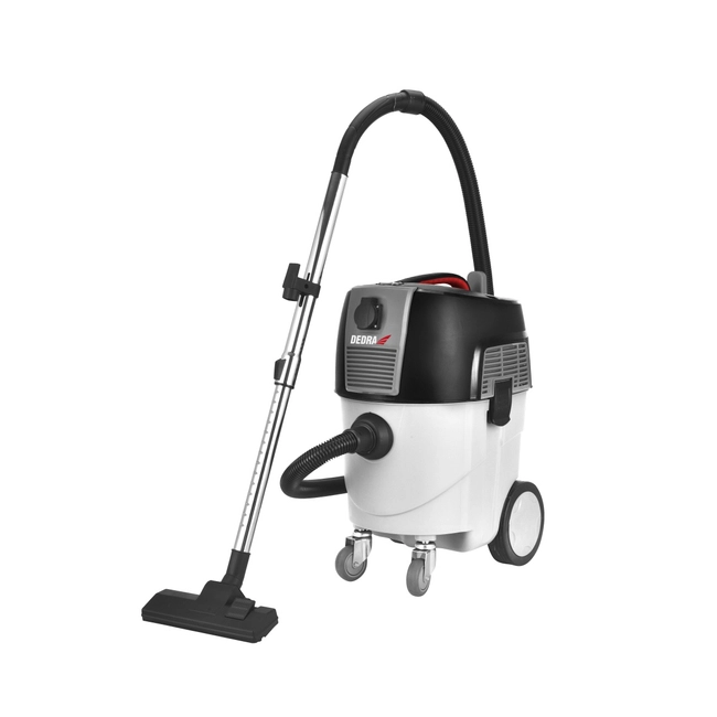 Workshop vacuum cleaner to work with plaster grinder, DEDRA DED6607, 1600W, automatic shaker, built-in max 2000W outlet