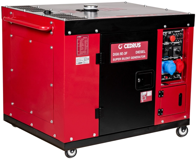 CEDRUS DG8.5E-3F GENERÁTOR GENERÁTOR 8.5kW / 18hp 230/400V AVR TICHÁ VERZE CEDRUS 8.5 kW KD1100F DIESEL