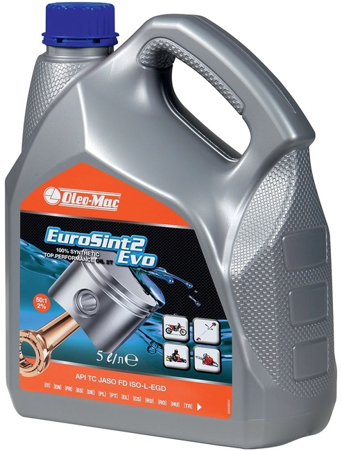 OLEO-MAC EUROSINT 2 EVO 5L 2-SUW MIX 2T ENGINE OIL FOR ENGINE FUEL MIX STIHL ENGINE OIL for two-stroke engines Kos Kos chainsaws Blowers Trimmers Cutters Secateurs Sprayers etc.for two-stroke engines 