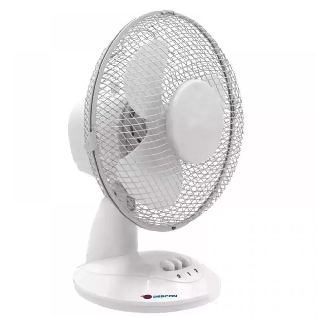 STOLNÍ VENTILÁTOR DESCON DA-0900 30W, 9", BÍLÝ